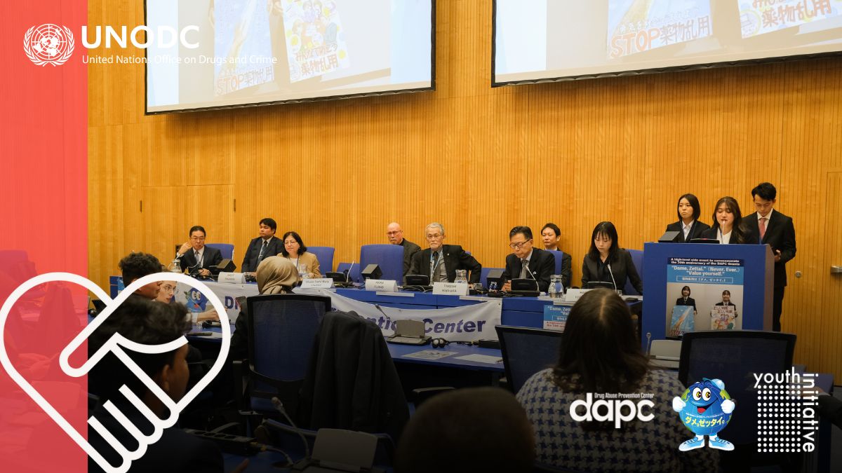 UNODC_PTRS's tweet photo. @UNODC #YouthForum 2023 participants at #DAPC side event #CND66, org by @PMJapan,  shared their experience on #druguse💊 #prevention activities from their schools &amp; communities. We are invigorated with the youths' involvement &amp; look forward to supporting more prevention efforts👏 https://t.co/OBZUIPpByR