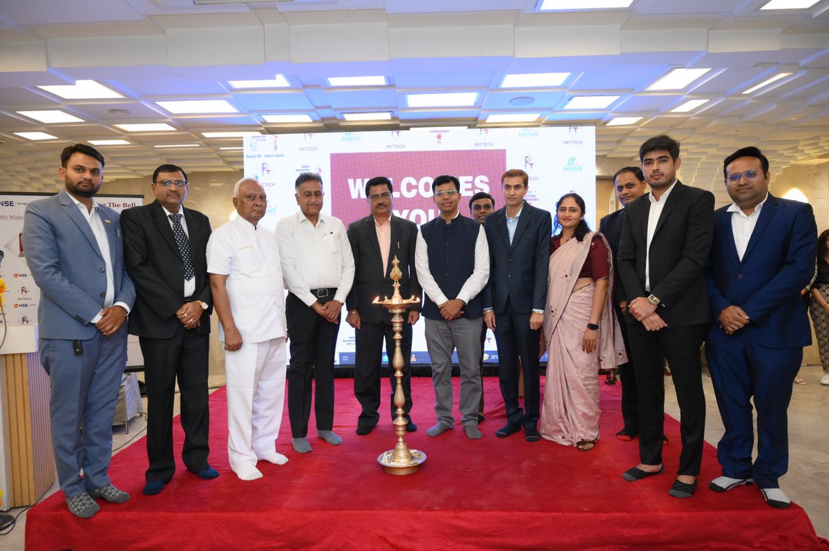 NSEIndia's tweet photo. Congratulations Pattech Fitwell Tube Components Limited on getting listed on NSE Emerge today!
#NSE #Listing #IPO #NSEIndia #StockMarket #ShareMarket #pattech #fitwell #tube #components @ashishchauhan https://t.co/15kYGMnJtX