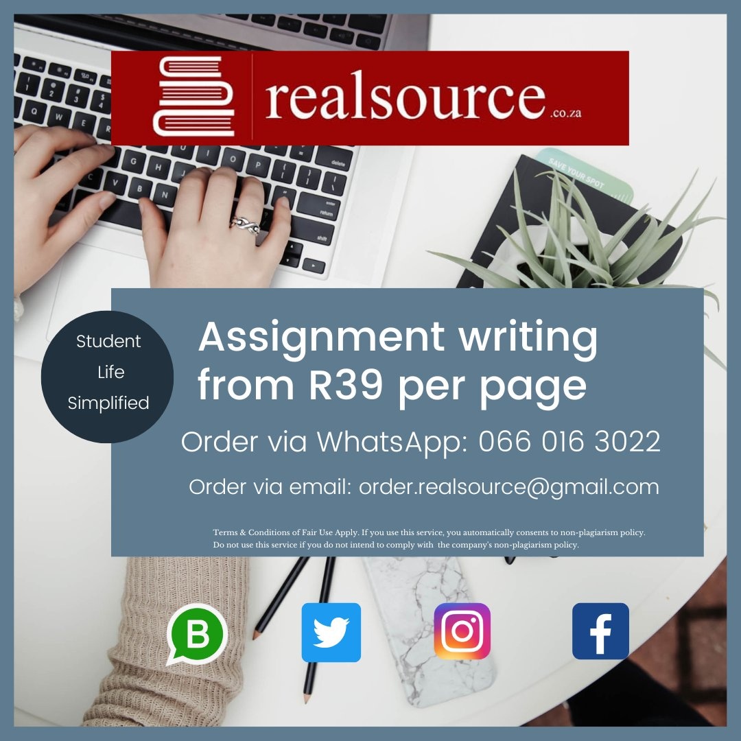 realsource_'s tweet photo. Assignment writing from R39/page.
All faculties and any deadline.
WhatsApp Order: 066 016 3022
order.realsource@gmail.com
Terms and Conditions of Fair Use apply.
REALSOURCE (Pty) Ltd.
#StudentLifeSimplified
#TheBalaFamily Mr West Julius Malema #RIPAKA Minister of Electricity https://t.co/kZMydJzFfI