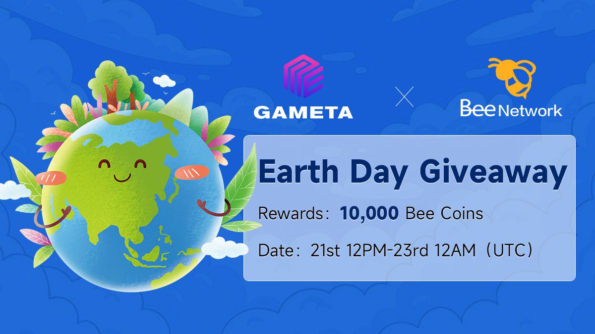 Gameta_Official's tweet photo. 🌍🌱Happy #EarthDay2023 

In celebration of 🌍 Earth Day, Gameta with @Beenetworkintl  are having a #Giveaway for our users to appreciate Mother Earth.

Remember to complete all the tasks ❤️ https://t.co/SEkJZXHWh7

Let's all work together and save our planet! 🌎✨ https://t.co/e919WV3LIt