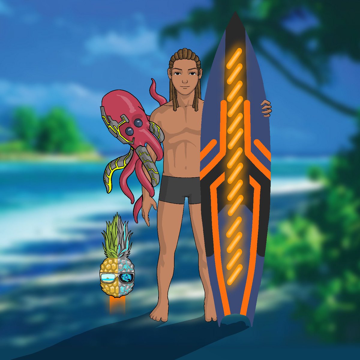 _OceanWarriors's tweet photo. We are super excited to share our first tweet with you. Our NFT collection of 7,777 Ocean Warriors is finally ready. Stay tuned… 🏄🏽‍♂️ Minting Soon… https://t.co/brBqKyXZvL