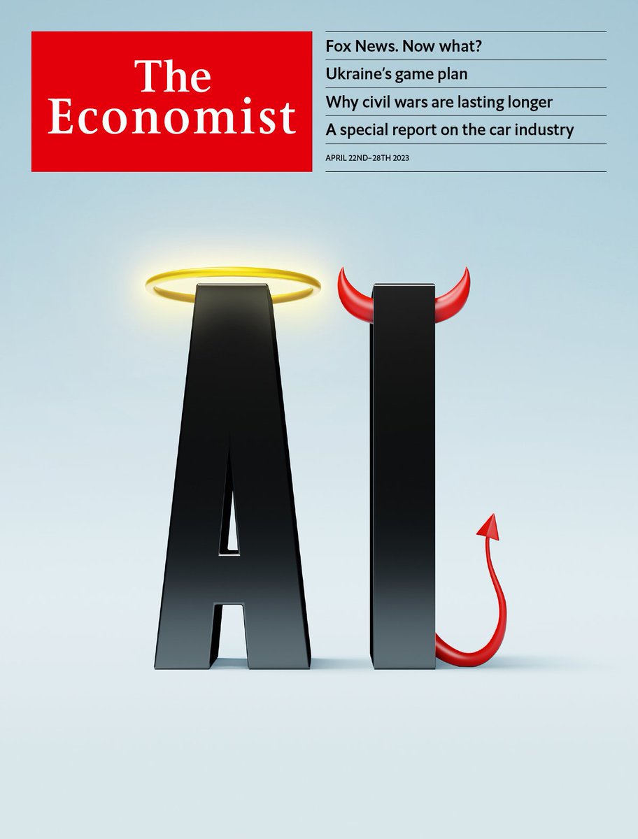 Cracking front cover on The Economist that perfectly sums up where we are with AI at the moment.