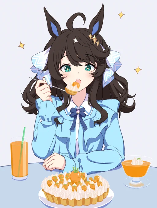 最近、デアリングタクトちゃんが食欲が旺盛らしいので...#ウマ娘 #デアリングタクト 