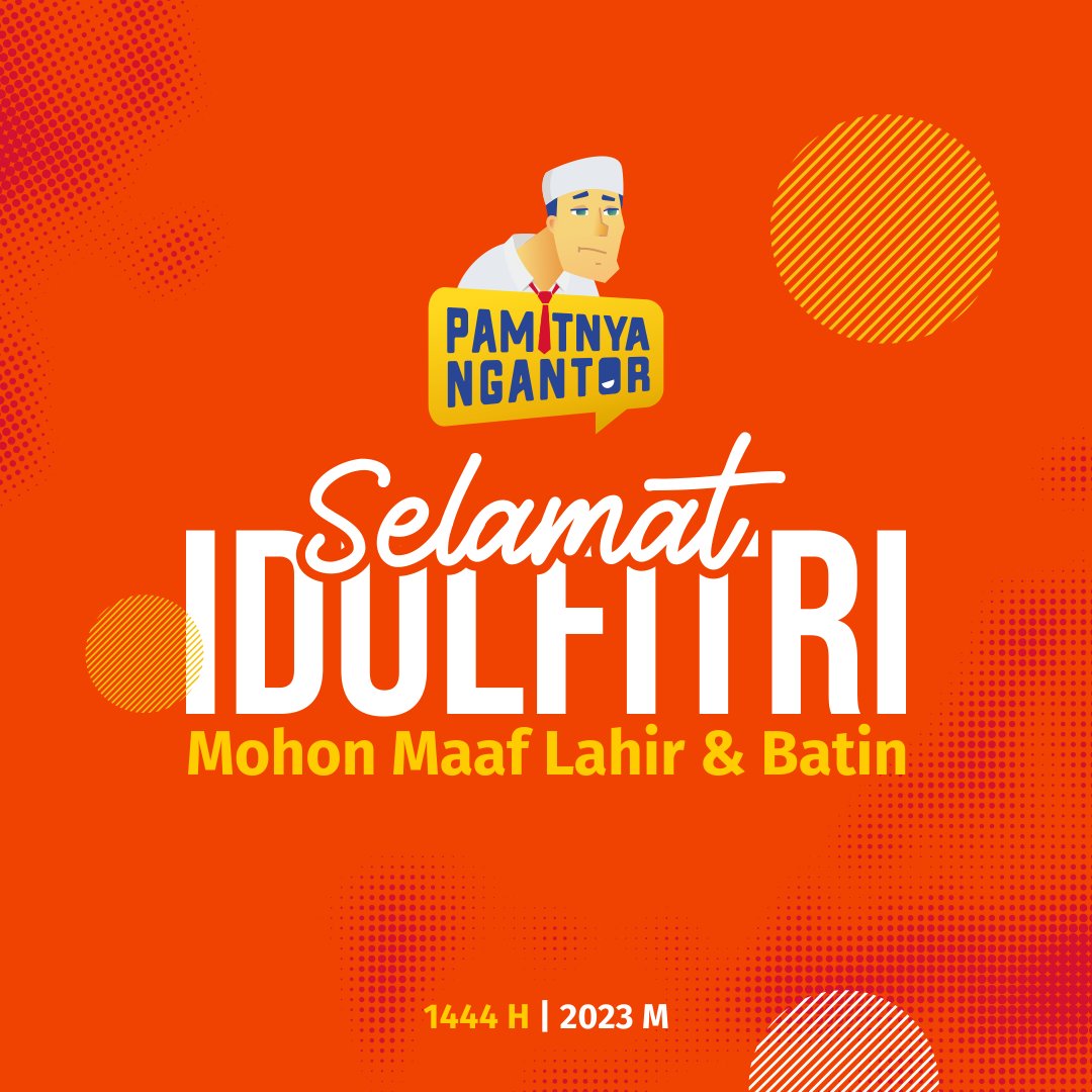 PamitnyaNgantor's tweet image. Segenap kru @pamitnyangantor mengucapkan: selamat idulfitri, jangan lupa istirahatlah sesekali.
#PamitnyaNgantor