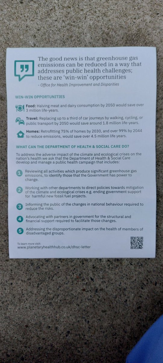 LynneJonespsych's tweet photo. Time for a #climatepublichealth campaign. Outside the Department of health  with @Medact  @GreenHWales @XRPsychologists @PsychDeclares  and many others. Join us  at #planetaryhealthhub Old Palace yard https://t.co/bPfRxg5w5J