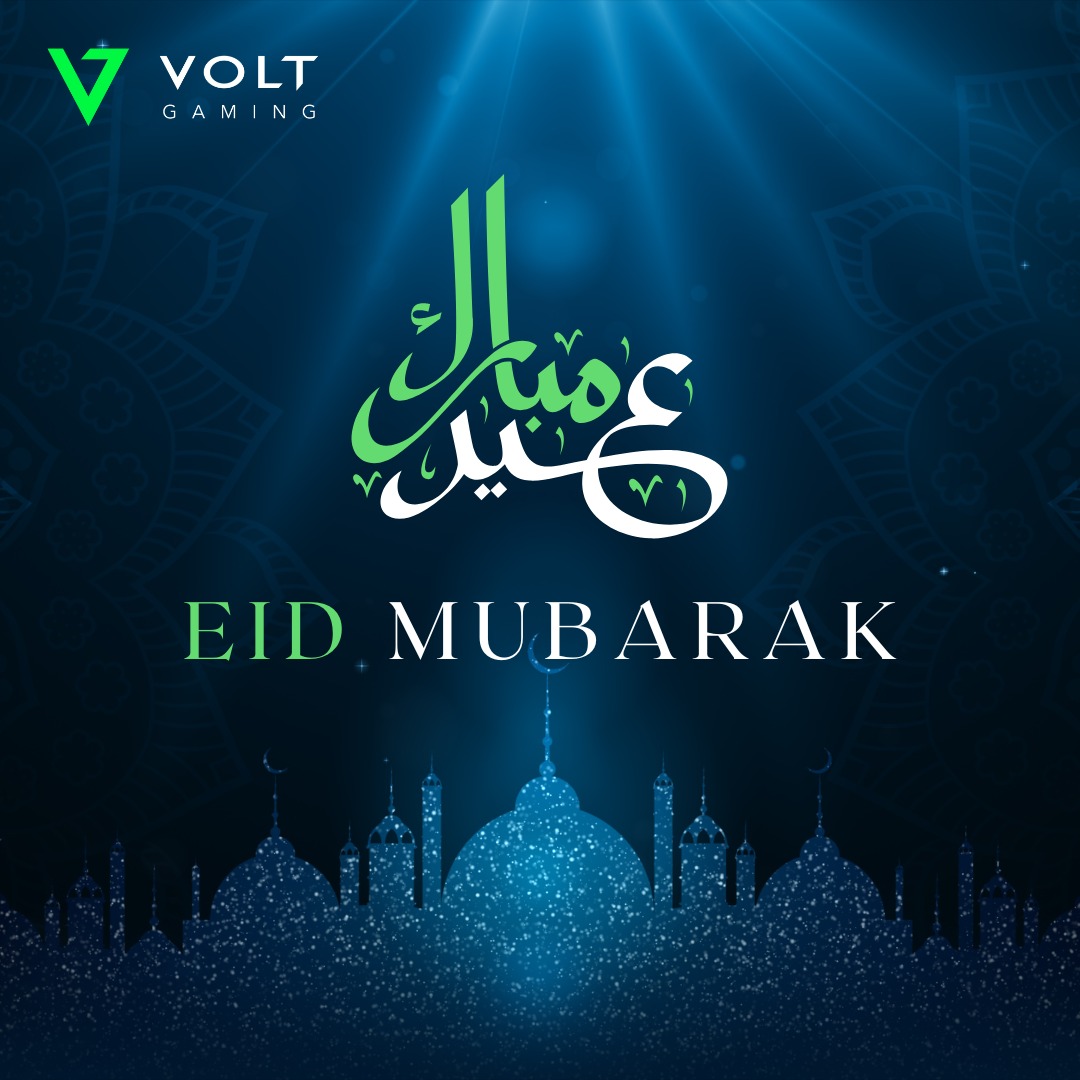 Eid Mubarak from Volt Gaming! May this joyous occasion bring peace, prosperity, and happiness to you and your loved ones. Let's celebrate the spirit of togetherness and spread love and kindness. Wishing you a blessed Eid! #EidMubarak #TogetherApart #CelebratingTogetherness