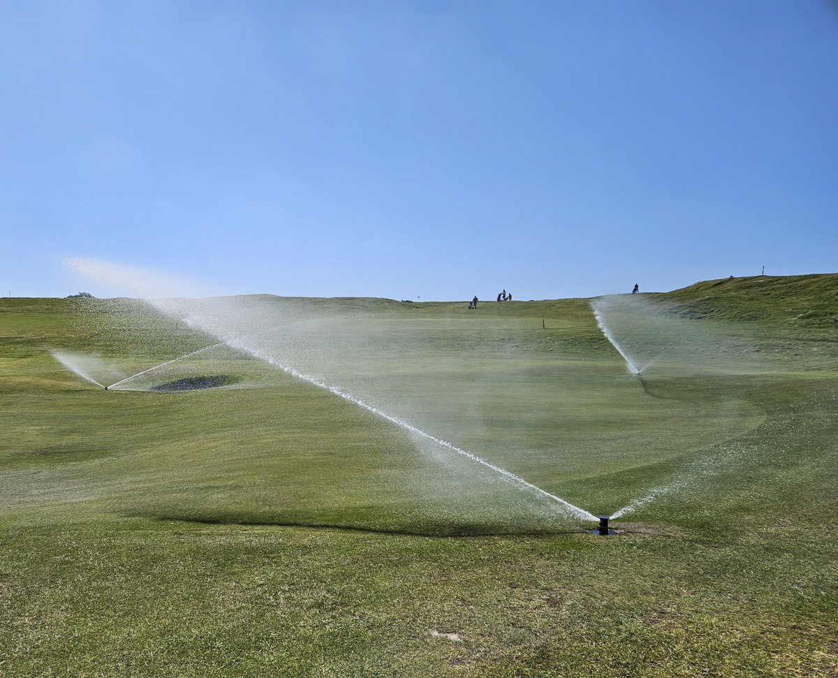 Day spent snagging new irrigation system @WestCornwallGC - Course looking amazing - new paths mmmmm. @GrnIrrigation @ReesinkTurfcare long winter but working well