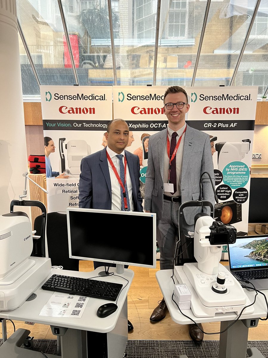 sensemedicaluk's tweet photo. Weβve arrived at the @RoySocMed National diabetic eye screening conference 2023: The past, present and future innovations! #canonmedical #sensemedical https://t.co/HHlHE9ink1