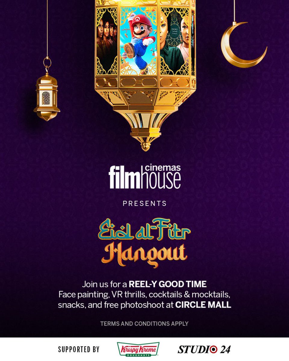 FilmhouseCinema's tweet photo. Happy Eid Mubarak to all our beloved guests.  We love you
.
Make happy colorful moments with these fun activities happening at these locations 
.
#FilmhouseCinemas #EidElFitr #EidMubarak #Ramanda #muslim https://t.co/me0XfVLHlM