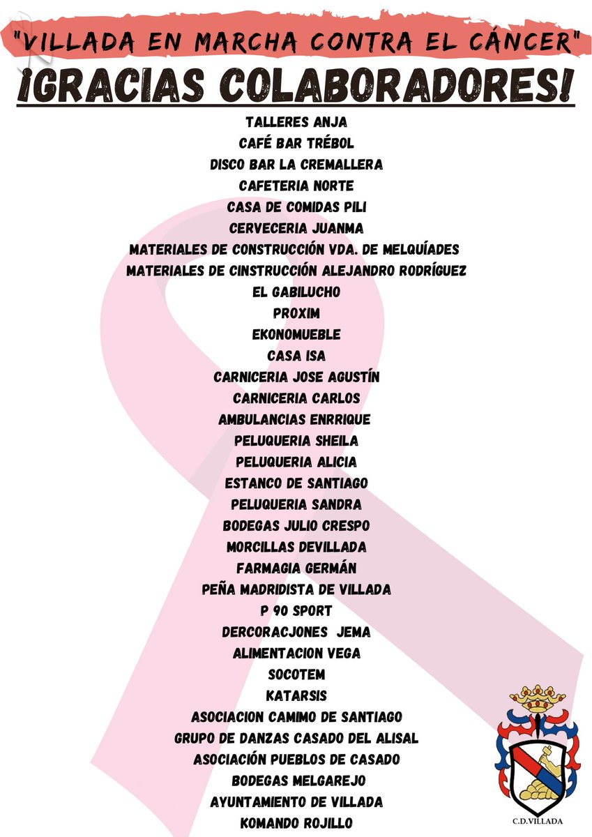 cdvillada1's tweet photo. ESTE DOMINGO ANTES DEL COMIENZO DEL PARTIDO EN CASA FRENTE AL VELILLA(17:30 h), HAREMOS ENTREGA A LA AECC DE PALENCIA DEL DINERO RECAUDADO Y REALIZARÁN EL SAQUE DE HONOR.
¡¡ GRACIAS VILLADA POR VUESTRA SOLIDARIDAD!!
💪💪💪❤️💙 https://t.co/QrxQMfP8mg