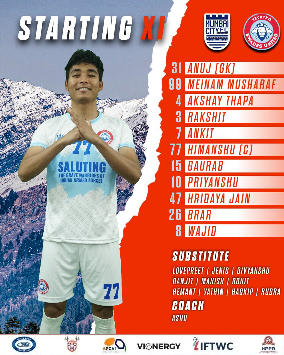 TechtroSUFC's tweet image. Here&apos;s our lineup for today&apos;s match as few changes and comebacks await, with hopefully pleasant surprises, in Mumbai. 🫶🏻

Time to Express our stored emotions! ❤️

#TECHTRO #techtrofootball #TSUFC #IndiaKaClub #ILeague2 #kingsports #stepout