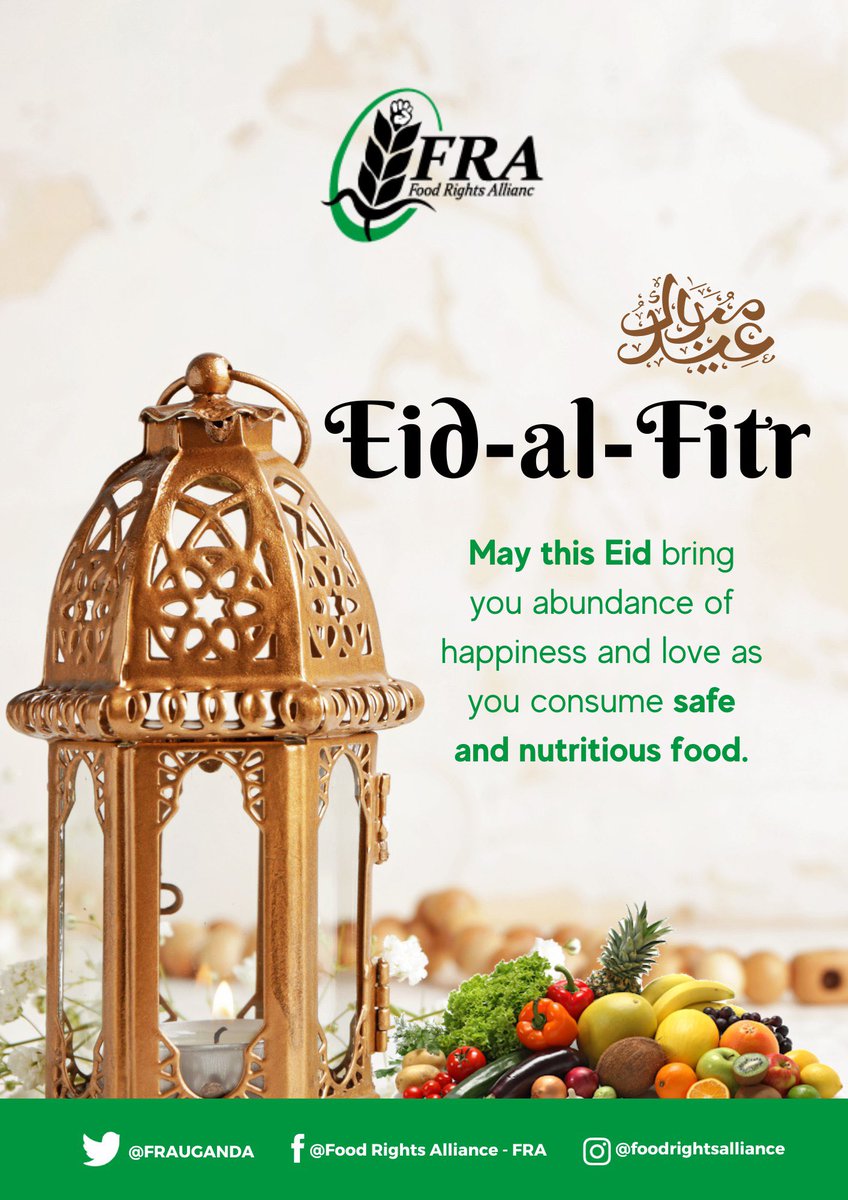 To our Muslim brothers and sisters, May this Eid bring you abundance of happiness and love as you consume safe and nutritious food.

#EidMubarak2023 
#EidAlFitr2023