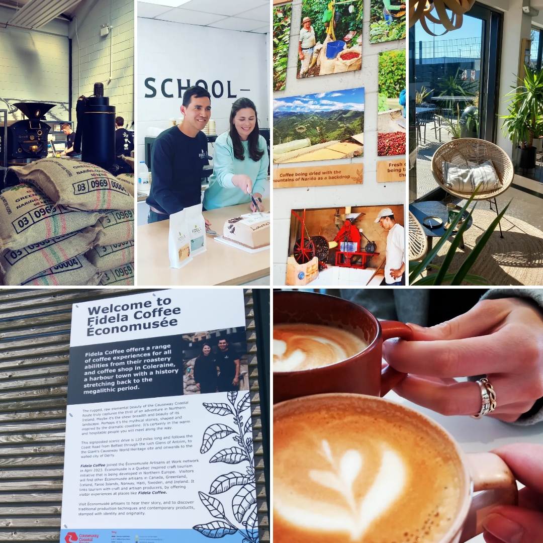 ArtisansNI's tweet photo. Traceable, sustainable coffee #artisansatwork at @fidelacoffeeroasters the most recent to join the @economuseeni network.
What a story! Alongside delicious coffee.
#economusee
#causewaycoastandglensheritagetrust
#visitcausewaycoastandglens
@nicoffeemaps
#causewaycoastalroute https://t.co/EAt0BNUMV7