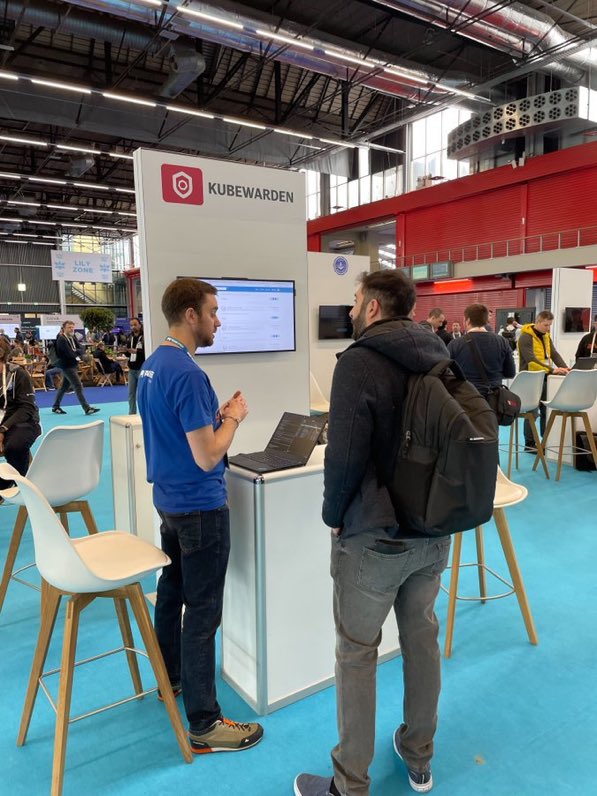 Do you know we are at #KubeCon ? Come to our booth to learn how Kubewarden can help you keep your clusters secure and compliant