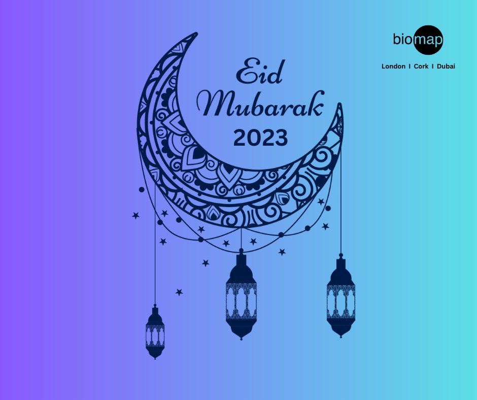 BiomapUK's tweet photo. Biomap wishes our clients, colleagues, suppliers and everyone else  around the world who are celebrating, a very happy Eid-Al-Fitr 2023. https://t.co/7kwO8aZmPW