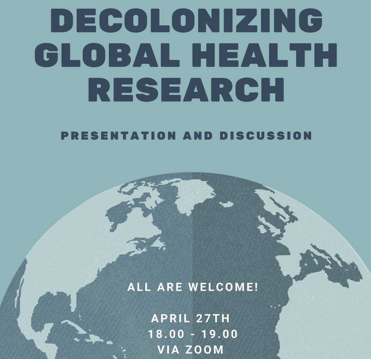 Join our presentation and discussion to learn from researchers and students! 🌏 With Dr. Alyshia Gálvez, a medical and cultural anthropologist, and Dr. Jeremy Youde, a researcher in Global Health Politics, along with Master's students. eventbrite.se/e/decolonizing…
