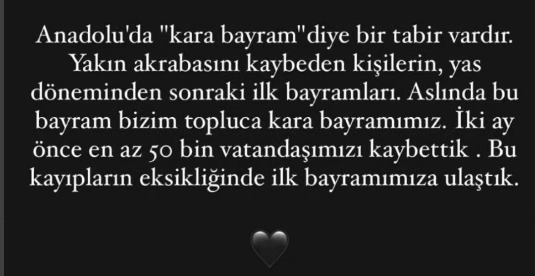 Tekrardan başımız sağolsun 🙏