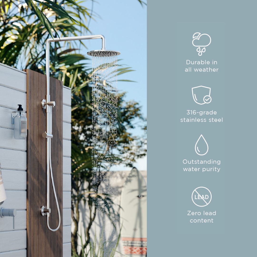 MeirAustralia's tweet photo. Create resort-style living at home ~
Introducing the new #Outdoor #Lifestyle range by #Meir.
https://t.co/Bf0eEwX1E5
•
#marinegrade #zerolead #allseasons #outdoortap #outdoorshower #outdoorsink #outdoorkitchen #alfresco #outdoorliving #luxurytapware #healthandwellbeing https://t.co/TyQgcYvtvL