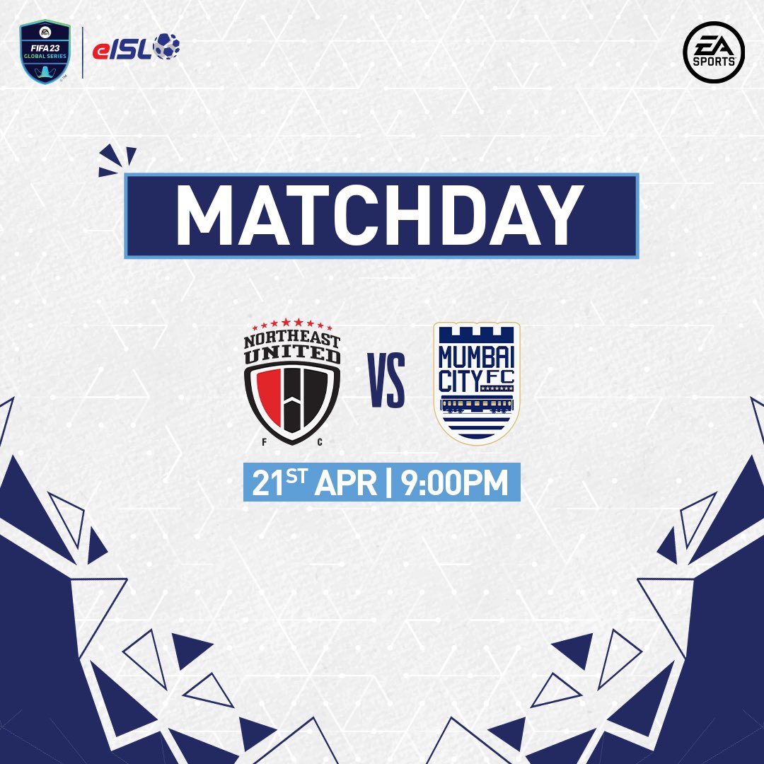MumbaiCityFC's tweet photo. GAME TIME ⚽️

Our #eIslanders will helm the 🎮 tonight, taking on NorthEast United FC in their penultimate fixture of the #eISL campaign aiming to climb up the ranks! 👊

Let’s go, मुंबई!

#MumbaiCity #AamchiCity 🔵 https://t.co/sjL8bD3ZLC
