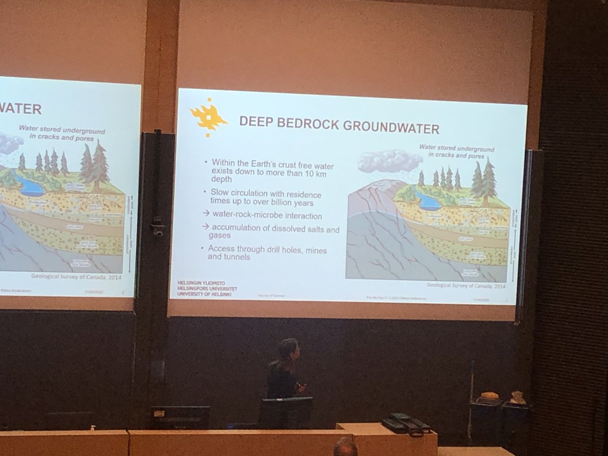 Now at the <a href="/KumpulaScience/">Faculty of Science, University of Helsinki</a> Faculty Day: Riikka Kietäväinen. Assistant professor for sustainable earth resources at <a href="/GeoHelsinkiUni/">Geosciences and Geography, University of Helsinki</a> - smell from the well! #siksitiede #researchmatters