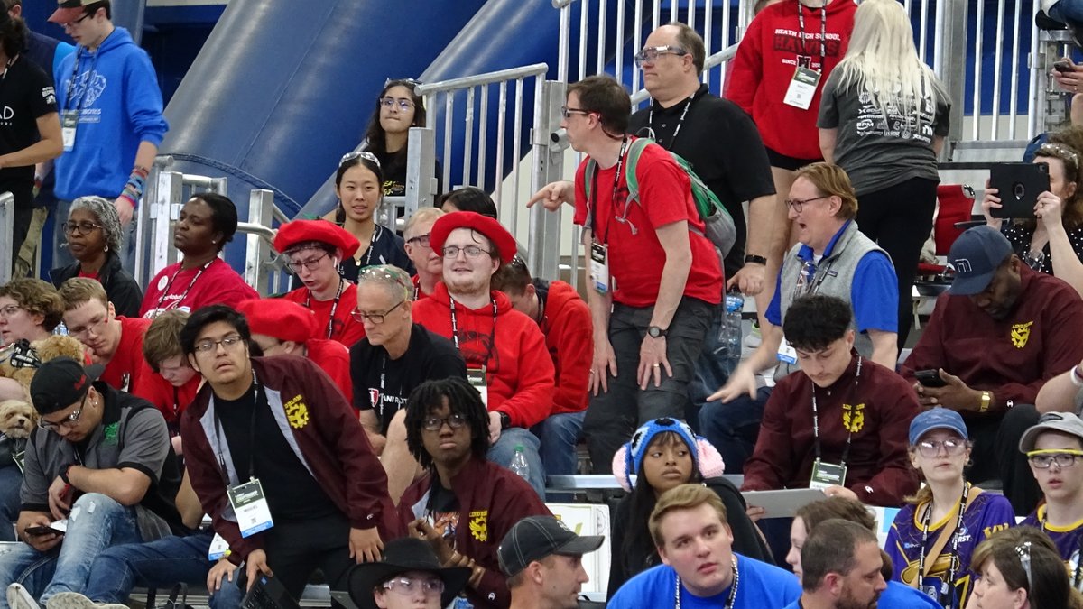 AVHS_STEM's tweet photo. Photos from the first 2 days at the World Championships.  Our @FRC2667  robotics team went 2-2 in this highly competitive event yesterday.  There are also workshops, exhibits, college and career fairs along with really fun events &amp; activities planned for the teams. https://t.co/J3MfH38mwf
