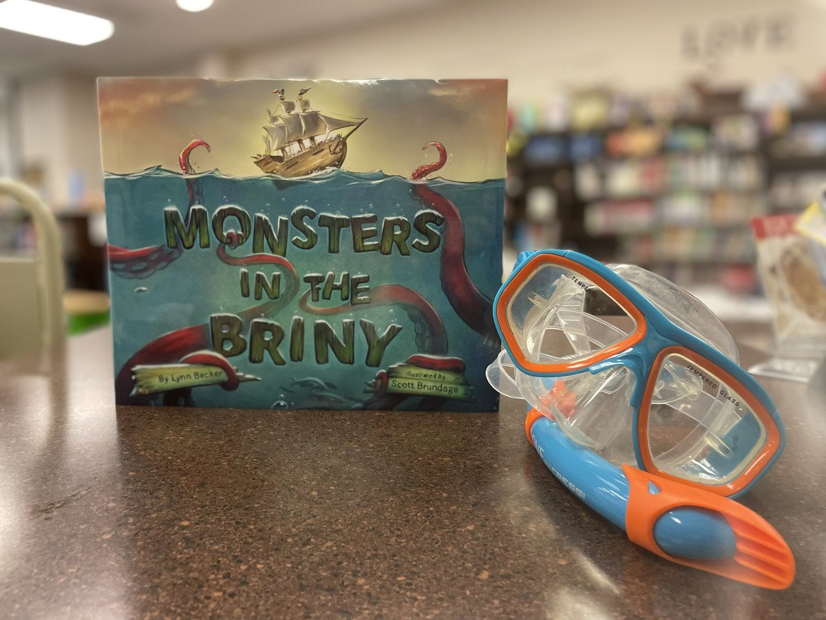 PACSMediaCenter's tweet image. Students at @PACSWolverines can now splash into MONSTERS IN THE BRINY by @LynnBBooks 🌊🐙 order yours from the  @TWJBookshop for an autographed copy! 🖋️😊 @21stStacy @GaTechLibrarian @GISLibrarians 

*film shot with latest #CGI technology #nbd