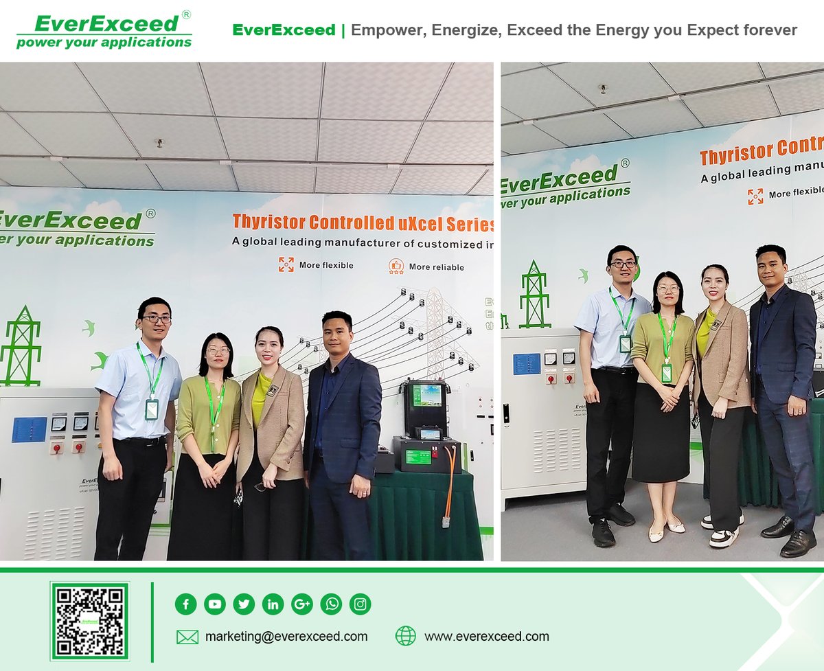 We are very glad that our VIP customers visited EverExceed to discuss business together. We are willing to make further cooperation and expand the more extensive market. And We welcome customers and friends to visit us to explore business together.
#everexceed #upscharger