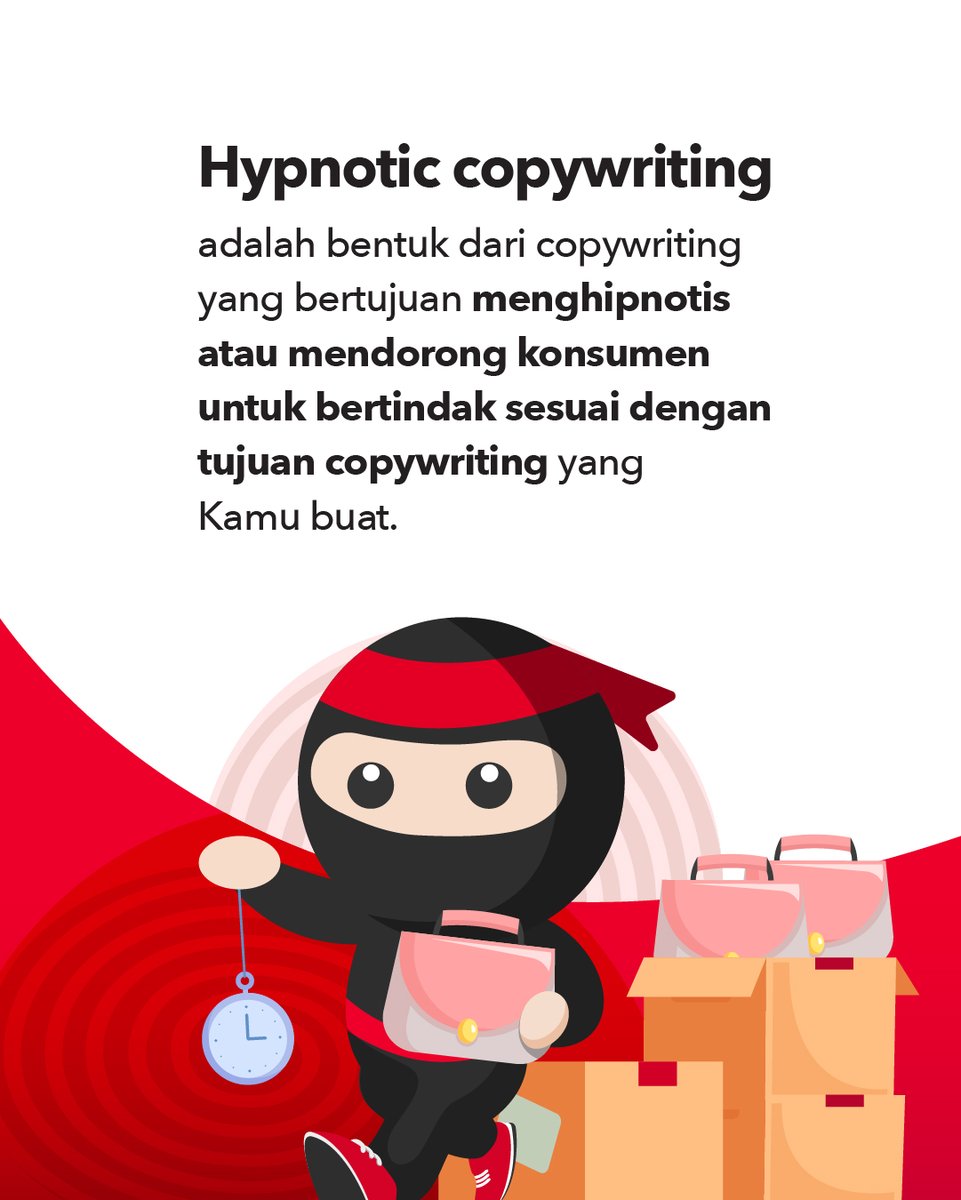 ninjaxpress_id's tweet photo. Teknik jualan anti gagal, emang ada?
Simak tips tentang #HypnoticCopyWriting Teman Ninja, hanya di https://t.co/ySWtKhAnEk
#NinjaXpress #SiapBantuSampaiTujuan #BlogNinjaXpress #TipsBisnis #TipsBisnisOnline #StrategiBisnis #BisnisUMKM #TipsDigitalMarketing #UMKM https://t.co/p8fpWFuBxw