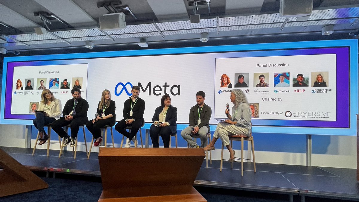 ronankenny's tweet photo. Onwards at @Meta with @eirmersive showcasing Ireland’s initiatives in XR with @innovision_ie @imvizar @PropDistrict @CarolTallon @Entirl and @fingallibraries bringing XR to citizens

Thanks @VRCamillecom for hosting! https://t.co/POjPBM9ie4