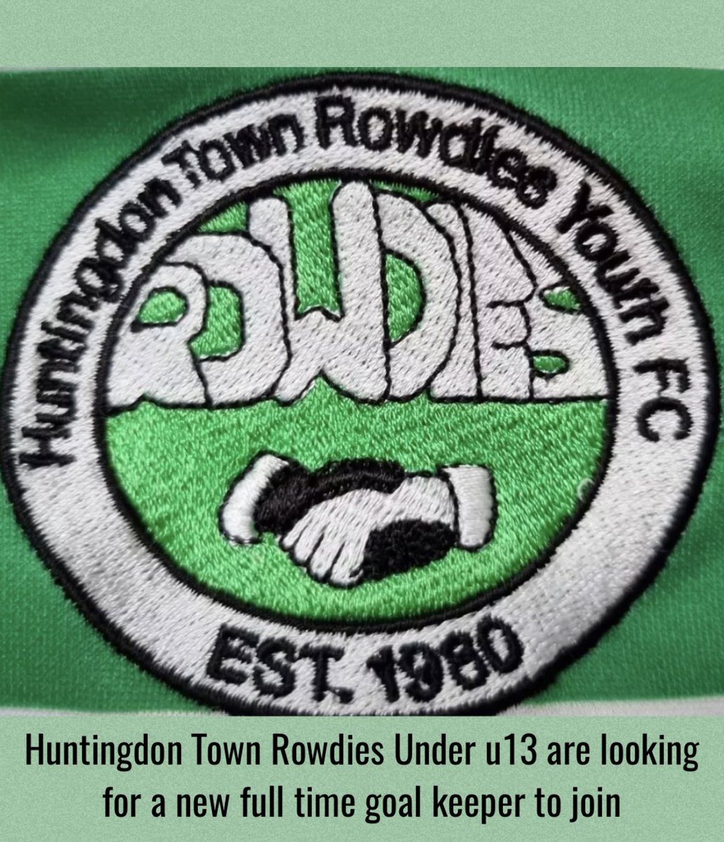 HuntsRowdies's tweet photo. Rowdies u13 (current school year 8) are looking to hear from any talented Goalkeepers looking to join a talented and established team DM for Dets https://t.co/66GvQ5gBHC