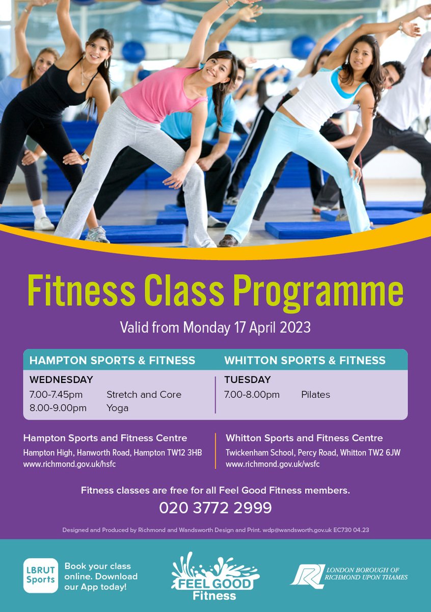 Fitness classes are back! Come along and take part in our new programme including Stretch &amp; Tone and Yoga.
Click on the link below or call us on 020 3772 2999 for more information
ow.ly/xgq150NOIKx