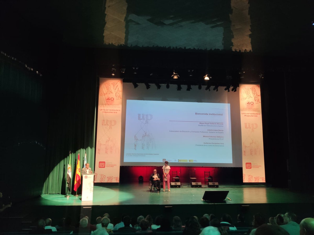 up_aupex's tweet photo. Hoy las Universidades Populares de nuestro país tienen puesto el foco en Villanueva de la Serena, donde se celebran las 𝗝𝗼𝗿𝗻𝗮𝗱𝗮𝘀 𝗧é𝗰𝗻𝗶𝗰𝗮𝘀 𝗡𝗮𝗰𝗶𝗼𝗻𝗮𝗹𝗲𝘀 𝗱𝗲 𝗨𝗻𝗶𝘃𝗲𝗿𝘀𝗶𝗱𝗮𝗱𝗲𝘀 𝗣𝗼𝗽𝘂𝗹𝗮𝗿𝗲𝘀 de @lafeup
¡Comenzamos!
#FEUP #UUPP @aytovvaserena https://t.co/ppJ3ZTZdPd