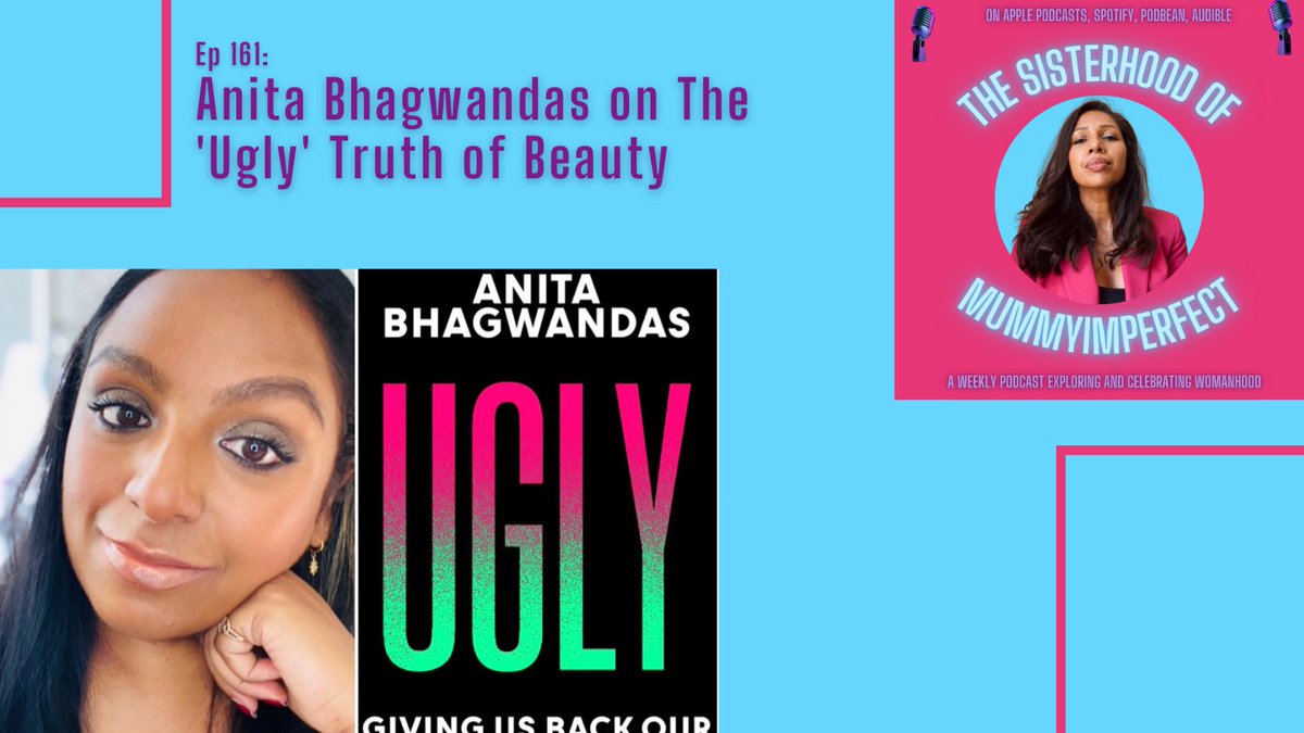 On the #podcast this week award winning journalist and author, @ItsMeAnitaB and I talk about the lasting impact of being called 'ugly', toxic trends, beauty anxiety, social media and it's effects on self-esteem, and how we really feel about looking older. mummyimperfectsisterhood.podbean.com/e/ep-161-the-u…