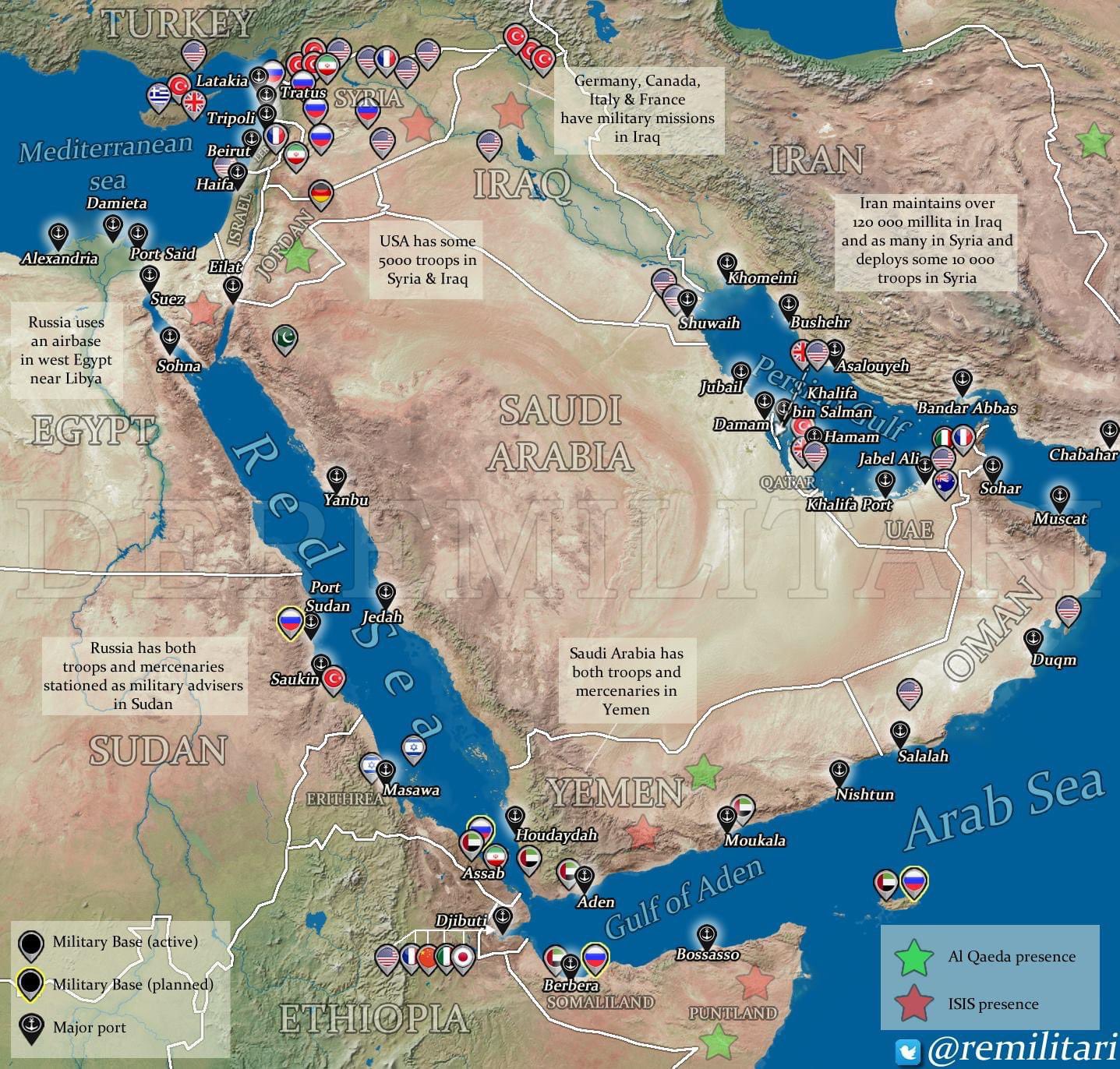 Us Bases Middle East Map Ripple Effect: How Israel's War In Gaza Sent