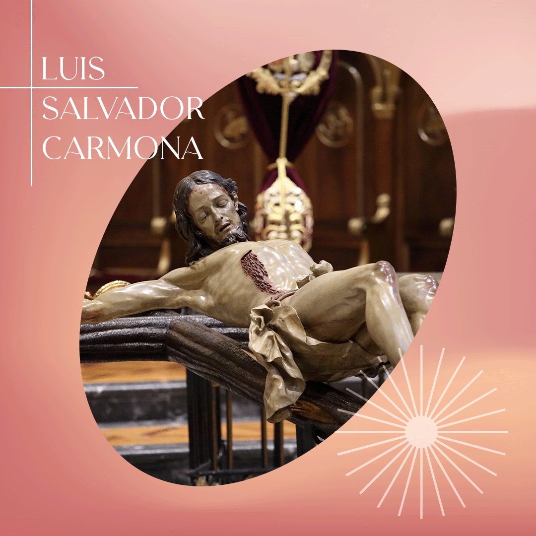 En la segunda capilla del lado derecho mirando hacia el altar, se encuentra la magnífica imagen de Jesús Crucificado conocida como el Cristo de la Fe y del Perdón, uno de los Sagrados Titulares de la Hermandad de Los Estudiantes y obra cumbre de Luis Salvador Carmona.