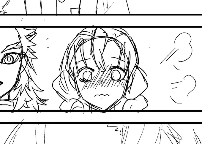 この下描きのみつりちゃんかわいくてすごく気に入ってるのだけどペン入れしたらなんか違うゥってなりそうで悩ましい 
