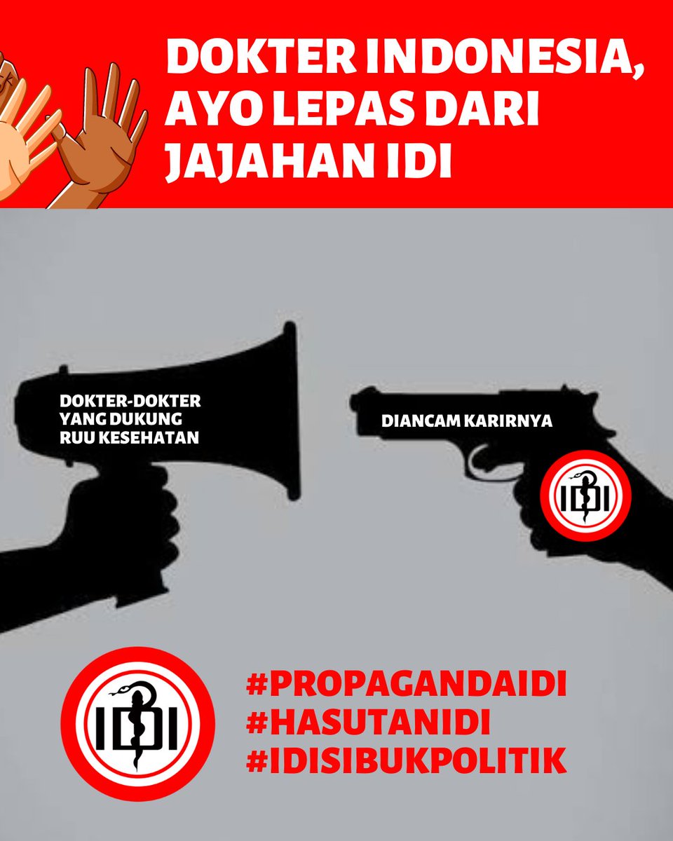 puput_ris's tweet photo. Klo ada Organisasi Profesi tapi tidak melakukan tanggung jawabnya dengan baik buat apa dong yaa.. harusnya fokus aja untuk mengurus kepentingan dokter dan kesehatan masyarakat, IDI malah sibuk berpolitik

#PROPAGANDAIDI #IDISibukPolitik https://t.co/2eqh38L99G