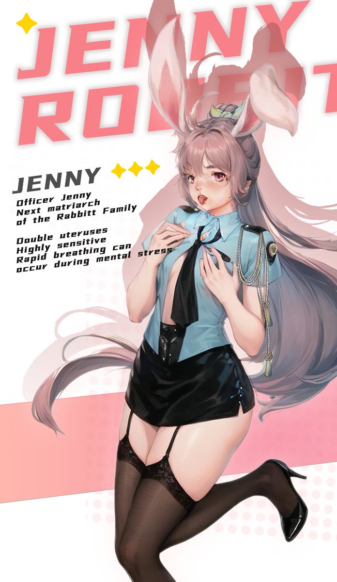 SenseeTech's tweet photo. 🐰Two uteruses, highly sensitive bunny🐰

【Cybersextopia Intelligent Animal Model】
Officer Jenny Image Revealed

Curious about what's hidden under the officer Jenny's uniform？

Follow us for more👀

Designer: @Yucong_yaa 

@Fengsiyuan @Count_Avenger https://t.co/7l4I1Oln5E