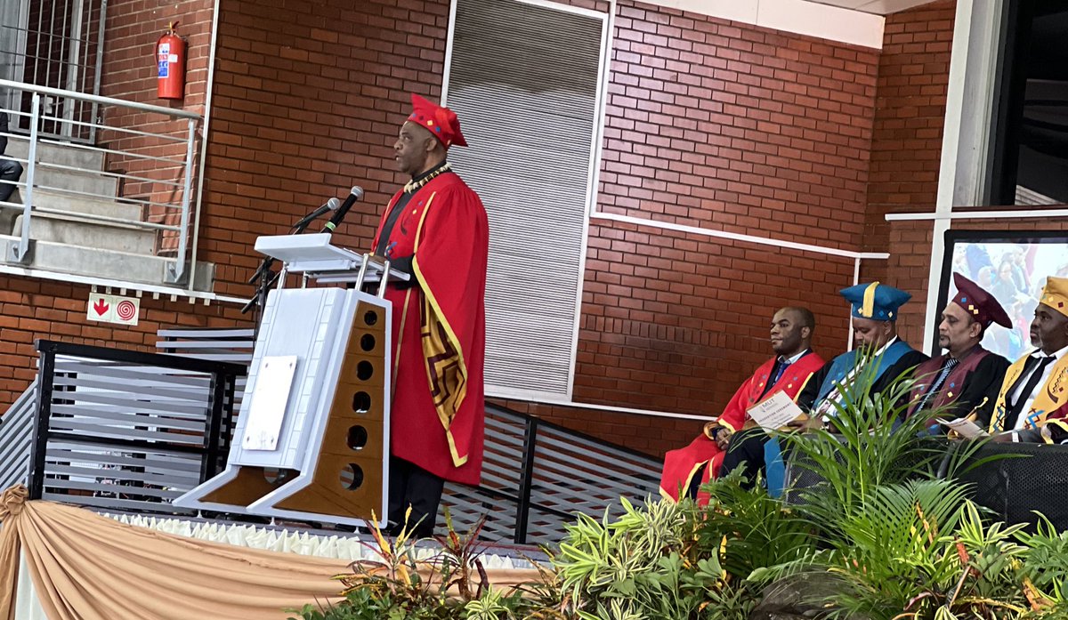 MUT_Alumni's tweet photo. “Break the boundaries and defeat the fear to take brave moves,” mntwana Qedi Zulu addressing graduation ceremony @MUTCampus #MUTGrad2023 #MUTGrad #Graduation https://t.co/610MsJb9iK