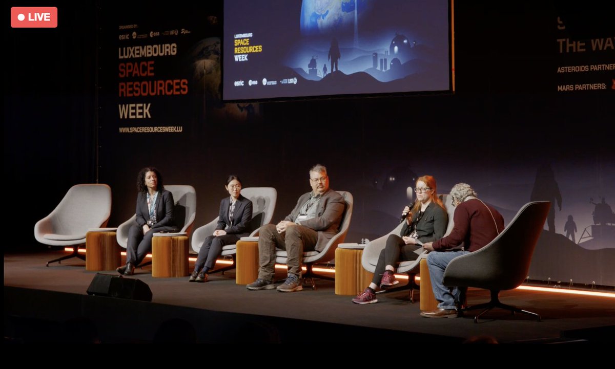 The Maher Kalaji-moderated panel is discussing the technology needed to extract, collect and purify water on the lunar surface. There is still time to join the three-day conference online: spaceresourcesweek.lu #SpaceResWeek <a href="/ESRIC_lu/">ESRIC</a> <a href="/LuxSpaceAgency/">Luxembourg Space Agency</a> <a href="/esa/">European Space Agency</a> <a href="/LIST_Luxembourg/">LIST Luxembourg Institute of Science & Technology</a>