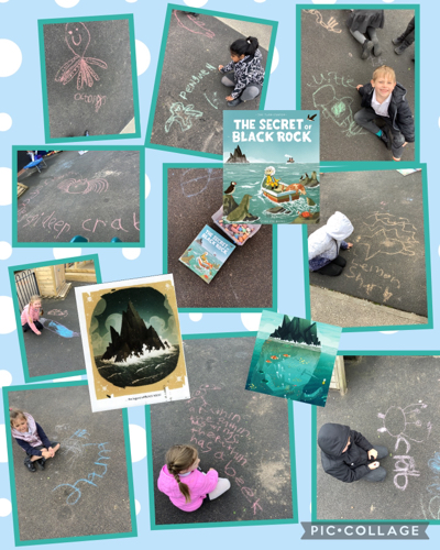 Year 1 enjoyed making predictions about our new story 'The Secret of Black Rock'. The children enjoyed discussing their thoughts and drawing characters that they predicted would be in the story <a href="/LiteracyCounts1/">Literacy Counts</a> #ParklandsCPlove2learnEnglish