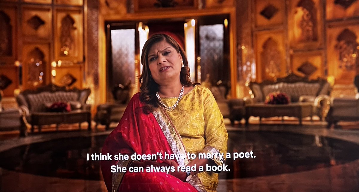 Poornima_BN's tweet photo. PSA from Seema Aunty for romantics. #IndianMatchmaking https://t.co/C1KYiq104I