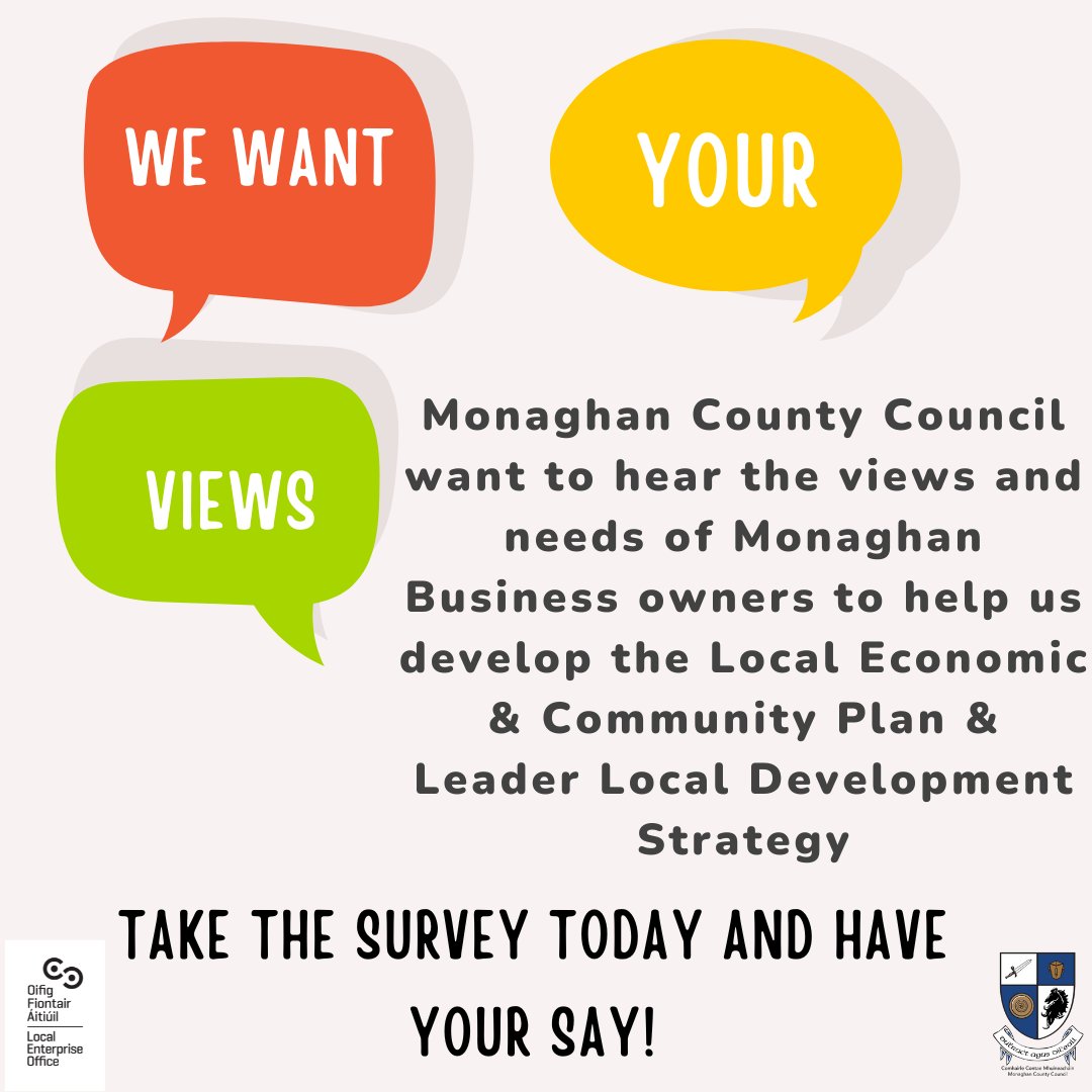 MonaghanLEO's tweet image. Ready to make your voice heard? ❗️Take our survey and help shape the future of our community! 🤩Show your support and share your thoughts. 🌟#beheard #surveytime #inputmatters #Monaghanbusiness #monaghancountycouncil

Survey Link 👉bit.ly/41pVu17