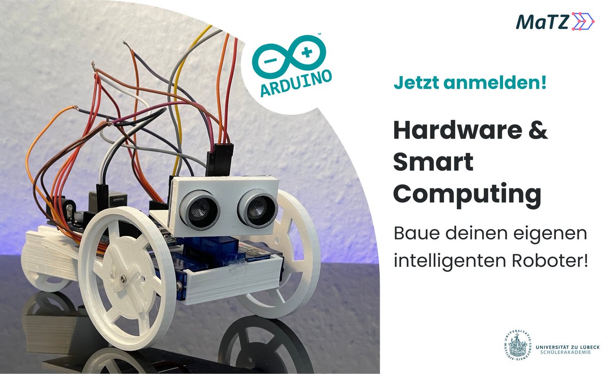 Ihr habt technikbegeisterte Kinder ab 14 Jahren, die nach den Osterferien in die Welt der #Hardware #Programmierung eintauchen wollen?

Am 4. Mai startet das neue #MaTZ-Lab zum Thema Smart Computing  an der <a href="/UniLuebeck/">Universität Lübeck</a>.

Jetzt noch Anmelden unter: 
matz.uni-luebeck.de/index.php?id=7