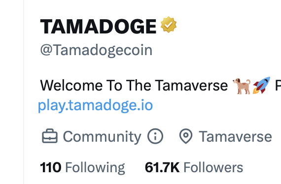 TAMADOGE tweet media