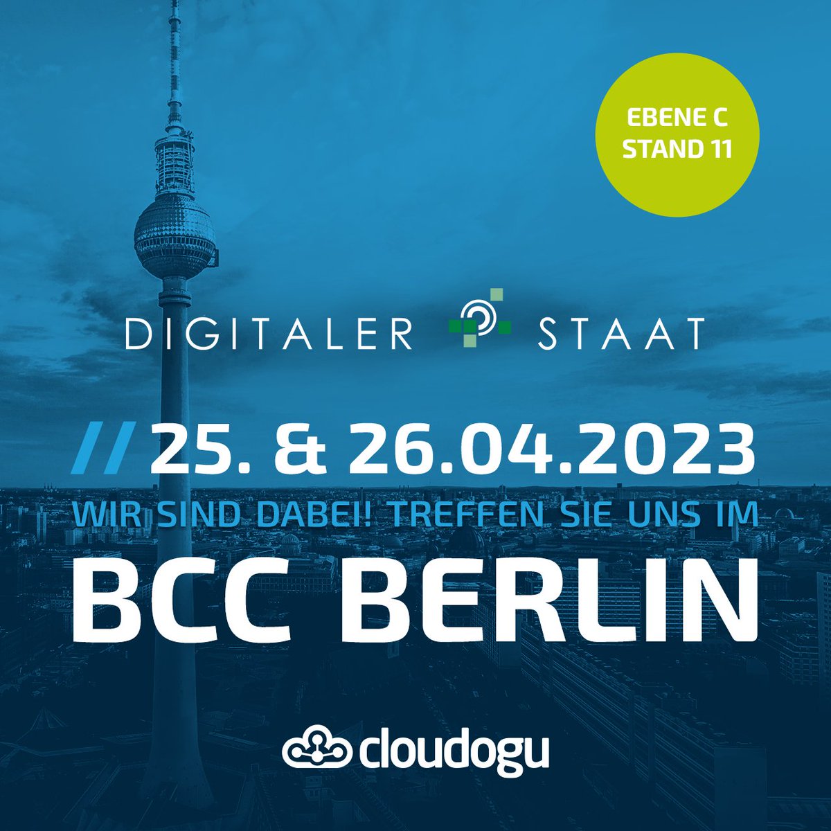 cloudogu's tweet photo. Nächste Woche ist die #digistaat23 in Berlin.
Schauen Sie an unserem Stand und in unserem Fachforum ("#Transformability – Wie Sie eine sichere und nachhaltige digitale Zukunft auf volatilem Untergrund bauen") vorbei!

https://t.co/ic6cy9auKw https://t.co/uuPiAq1RZO