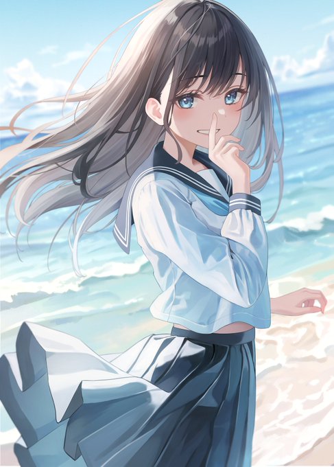 「beach blue eyes」 illustration images(Latest)｜5pages