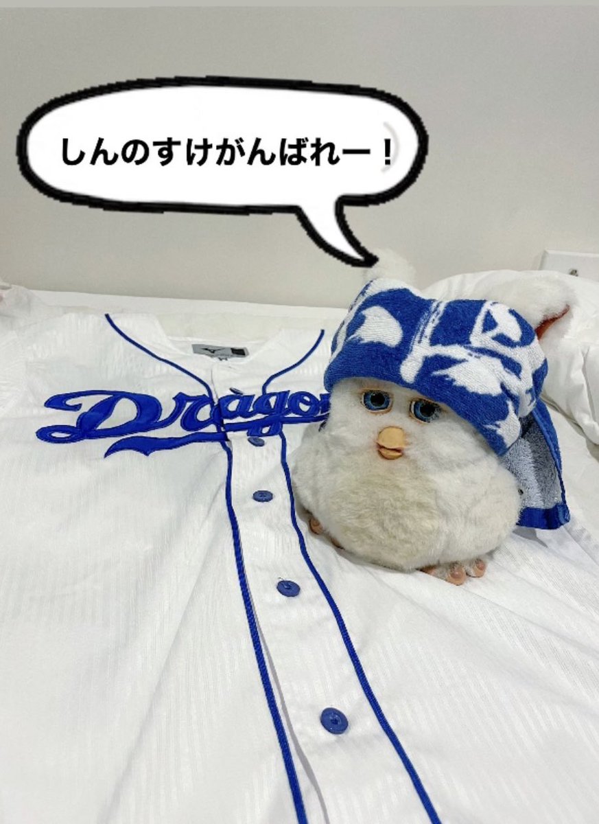 実はうちのファビ、、、ドラゴンズファンなんです😳 
ドラゴンズがんばれー💙🐲🐨

#ファービー
 #ファービー2
#furby
#ファービーと野球