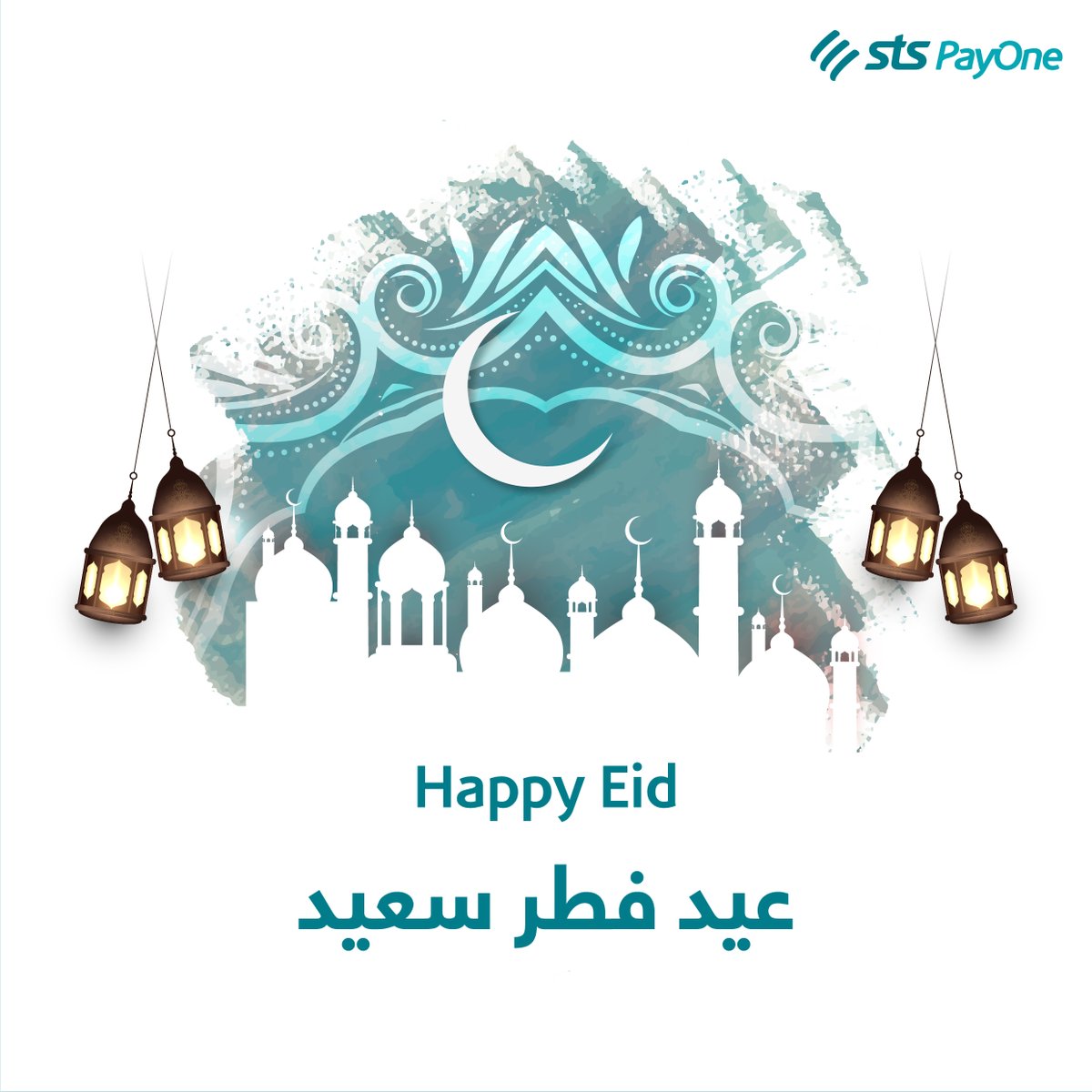 PayOneio's tweet photo. نهنئكم بحلول عيد الفطر المبارك، ونسأل الله أن يُعيده عليكم باليُمن والبركات، وكل عام وانتم بخير.
 We wish you and your families a very happy Eid. Eid Mubarak
#عيد_الفطر #stspayone https://t.co/nU1bMAnJmd