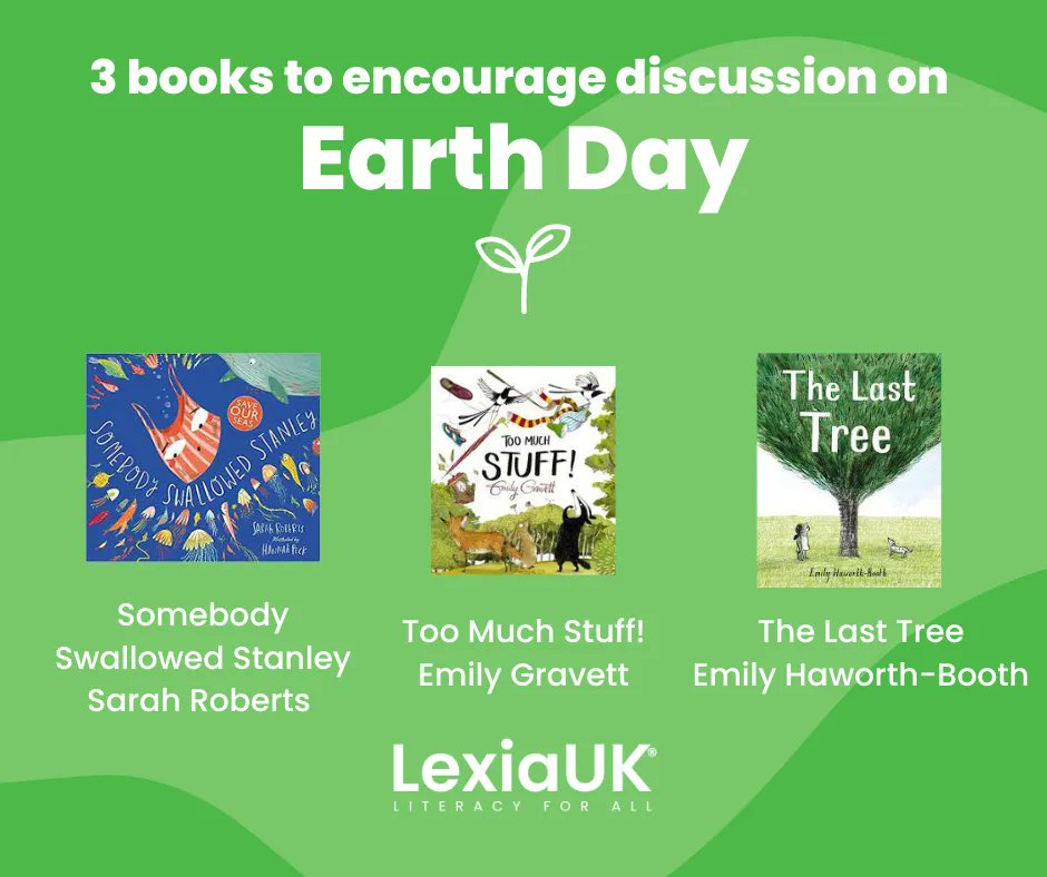 LexiaUK's tweet photo. Books can be a great way to introduce important discussion topics into the classroom. 💡 
 
In preparation for Earth Day, here are 3 books that can be used to introduce children to topics such as pollution, conservation, and recycling ♻️ 

#EarthDay2023 
#LiteracyForAll https://t.co/ESEJp2YDLz